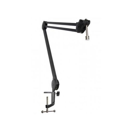 On Stage OSMBS7500 Professional Clamp On Broadcast Mic Boom Arm with Flange Mount and Table Clamp