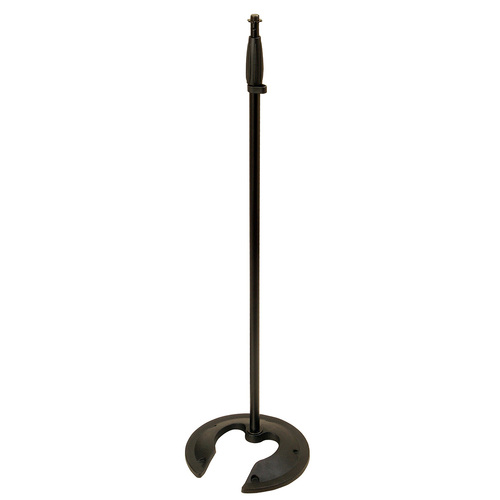 On Stage OSMS7325 Straight Mic Stand with Stackable Weighted Base, Height Adjustable 34"-61", 9.85" Base Diameter