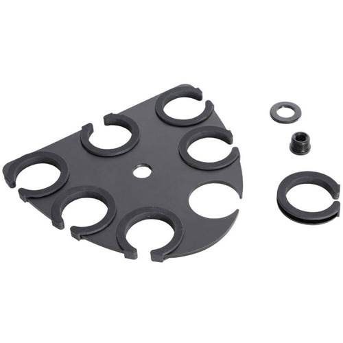 On Stage MSA2700 Multi-Mic Holder for Up to 7 Microphones with Silicone Padding and Mounting Adapter, Black