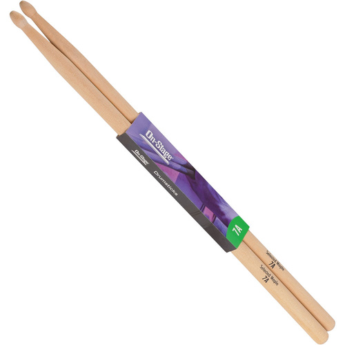On Stage 7A Maple Wood Tip Drum Sticks - Straight, Durable, Lightweight, Flexible, 1 Pair
