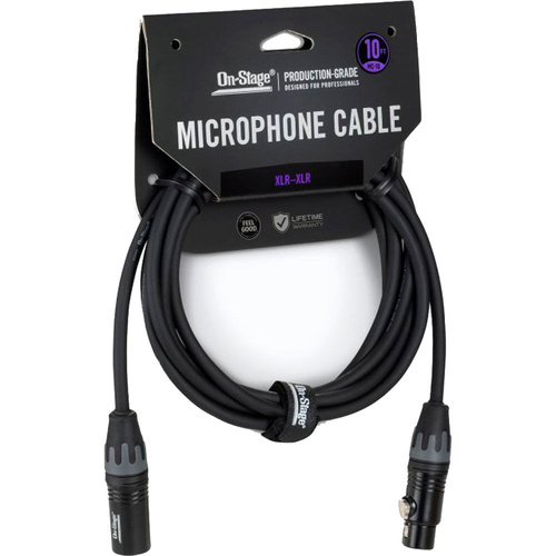 On Stage 10ft XLR Male to XLR Female Production-Grade Microphone Cable