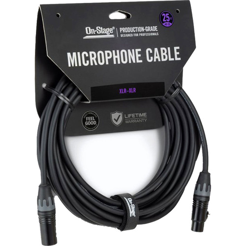 On Stage 25ft XLR Male to XLR Female Production-Grade Microphone Cable