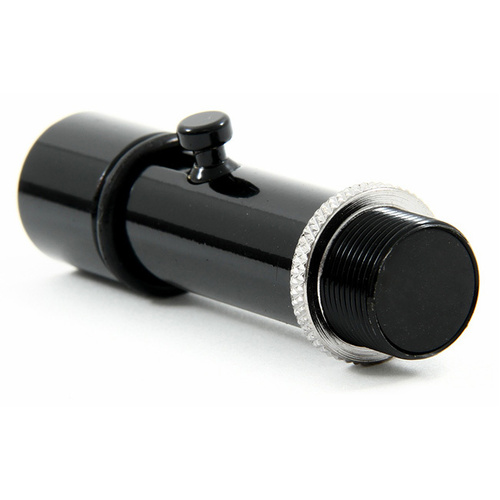 On Stage Quik-Release Push Button Microphone Adaptor, Black Finish, Solid Brass, Shock Absorbing Rubber Washer