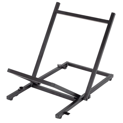 On Stage OSRS6000 Folding Tiltback Amp Stand for Medium to Large Amps, 120 lbs Capacity, All-Steel, Black Powder Coat Finish