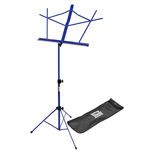 On Stage Compact Blue Sheet Music Stand with Carrying Bag