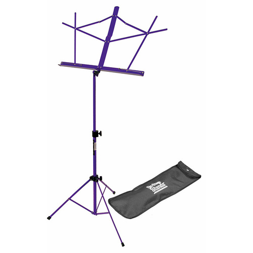 On Stage Compact Purple Sheet Music Stand with Carrying Bag
