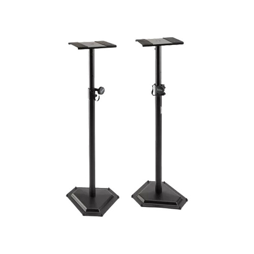 On Stage SMS6600P Hex Base Studio Monitor Stands - Adjustable Height, Heavy-Duty, 1 Pair