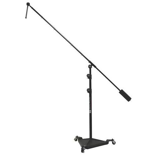On Stage Studio Boom Mic Stand with 17lb Base and Removable Casters, Adjustable Height 40-82", 82" Boom, 3-Section Vertical Shaft