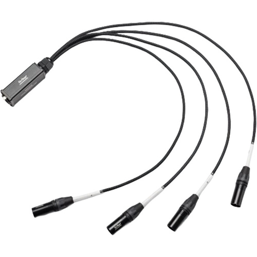 On Stage 4-Channel Signal Snake Cable (4 XLR Male to RJ45) - Balanced Audio & DMX Support, Phantom Power, 29.56" Length