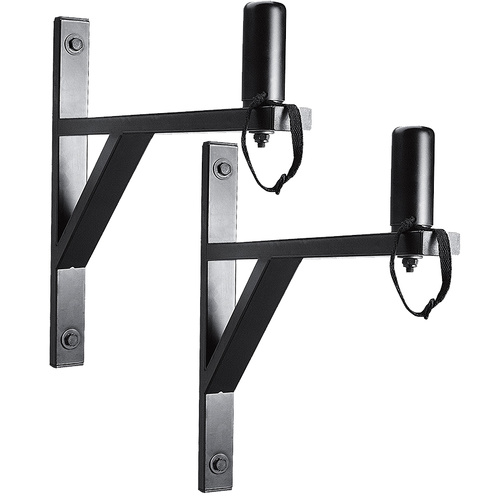 On Stage Wall Mount Speaker Brackets - 1 Pair, 80 lbs Capacity, Steel Construction, Black Finish, Universal Fit for Small Speakers