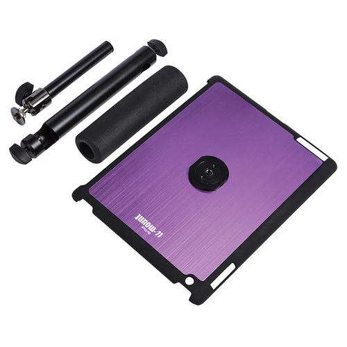 On Stage iPad Snap-On Cover with Mounting Bar - Purple, Compatible with iPad 2, 3 & 4, Includes Post and Mounting Bar