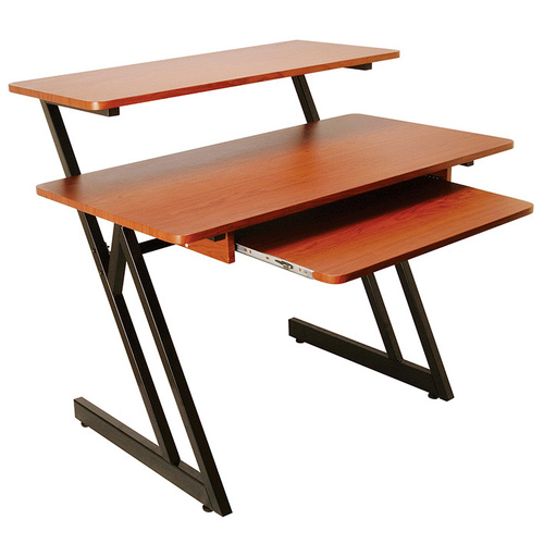 On Stage WS7500RB Wooden Workstation in Rosewood and Black Steel Frame