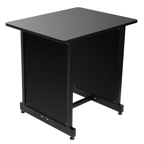 On Stage WSR7500B 12-Space Rack Cabinet in Black with Steel Frame and Removable Locking Casters