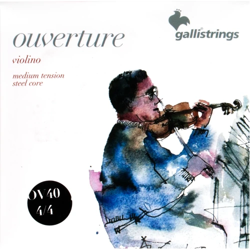 Galli 4/4 Ouverture Violin String Set, Steel Core, Medium Tension