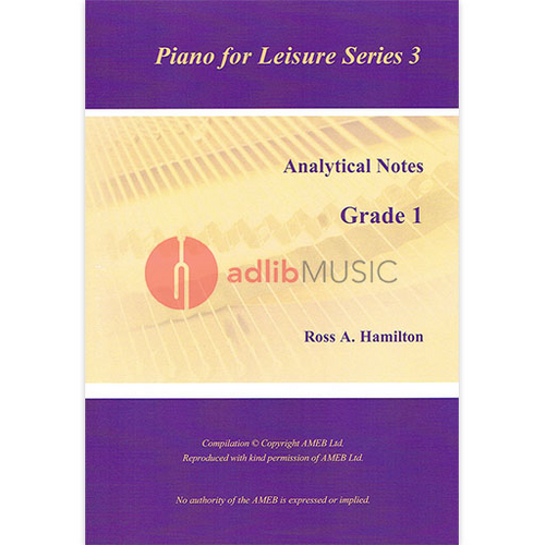 AMEB Analytical Notes PFL Series 3 Grade 1 by Ross Hamilton