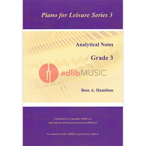 AMEB Analytical Notes PFL Series 3 Grade 3 by Ross Hamilton