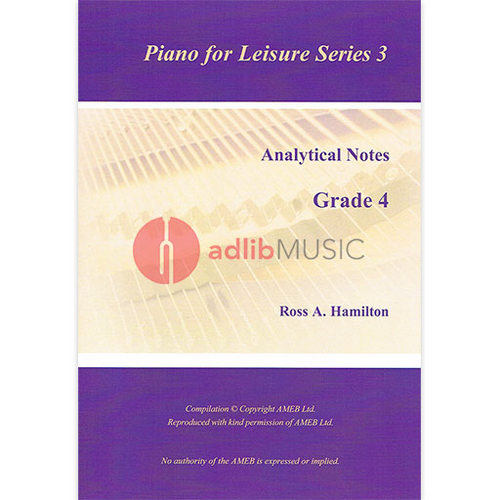 AMEB Analytical Notes PFL Series 3 Grade 4 by Ross Hamilton