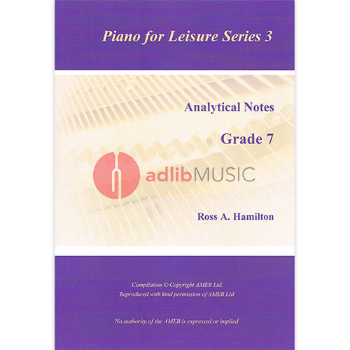 AMEB Analytical Notes PFL Series 3 Grade 7 by Ross Hamilton