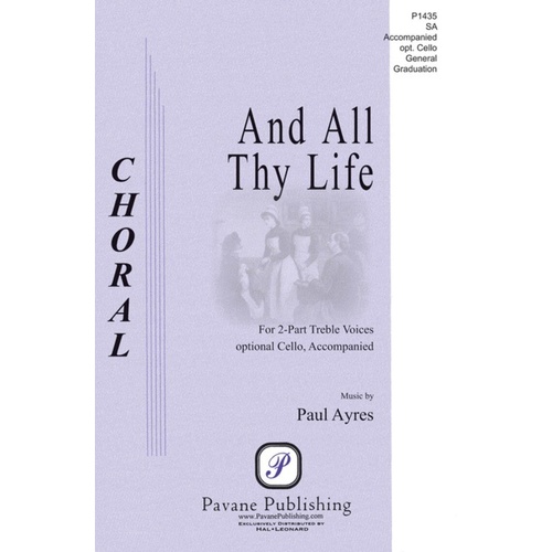 And All Thy Life 2 Part Treble Book