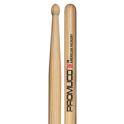 Promuco 18012B American Hickory 2B Wood Tip Drumsticks