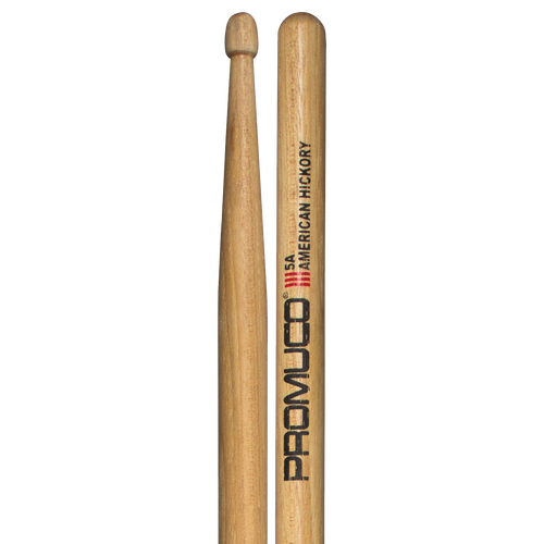 Promuco 18015A American Hickory 5A Drumsticks Wood Tip 1.5cm Diameter 40.6cm Length
