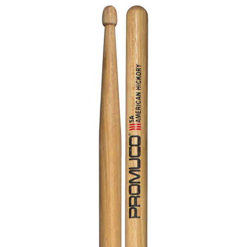 Promuco 18015A American Hickory 5A Drumsticks Wood Tip 1.5cm Diameter 40.6cm Length