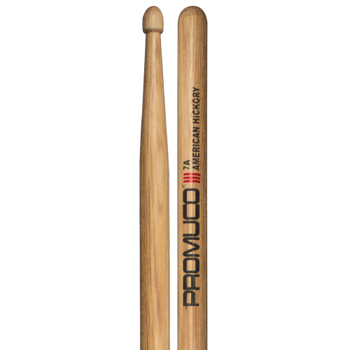 Promuco 18017A American Hickory 7A Wood Tip Drumsticks