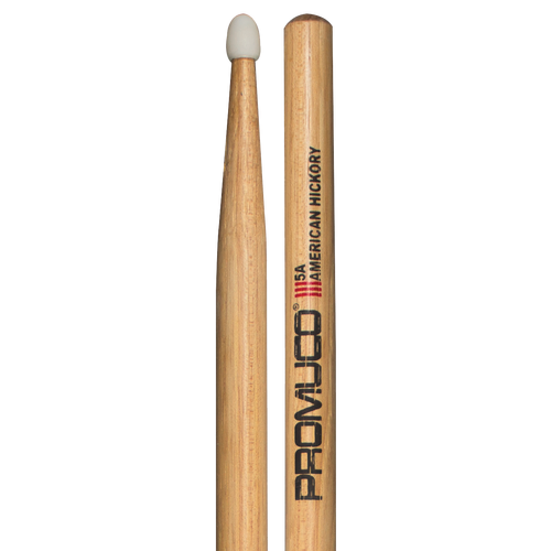 Promuco 1801N5A American Hickory 5A Drumsticks with Nylon Tip