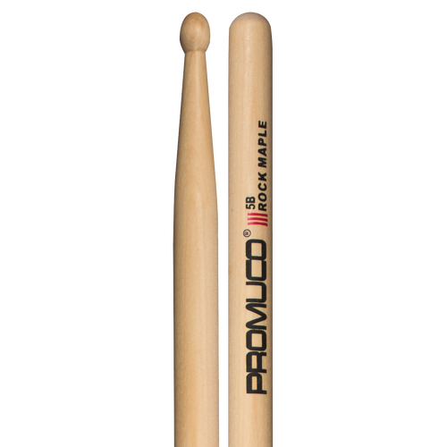 Promuco 18025B Rock Maple 5B Wood Tip Drumsticks
