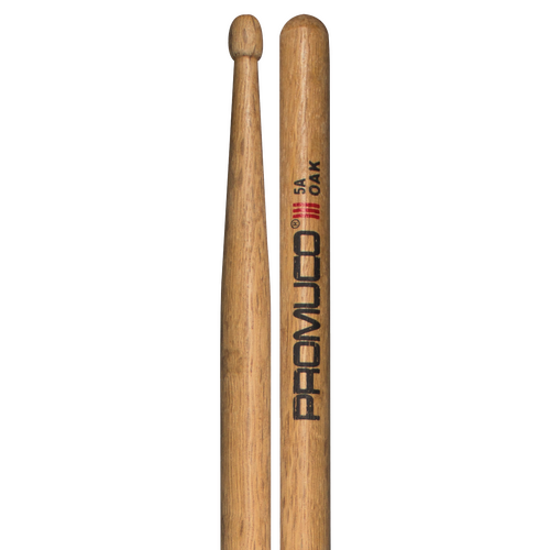 Promuco 18035A Oak 5A Drumsticks with Wooden Tip, 1.5cm Diameter, 40.6cm Length