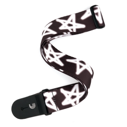 Polyester Guitar Strap, Graffiti Stars, by D'Addario