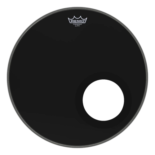 Remo Powerstroke 3 18 Inch Ebony Bass Drum Head with Offset Hole