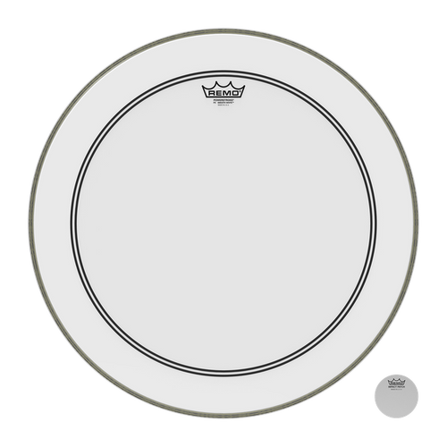 Remo P3-1218-C2 Powerstroke 3 Smooth White 18" Bass Drumhead with Impact Patch