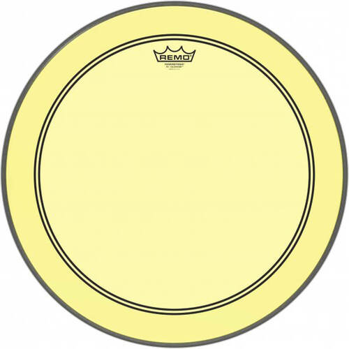 Remo 20" Powerstroke 3 Colortone Yellow Bass Drum Head 
