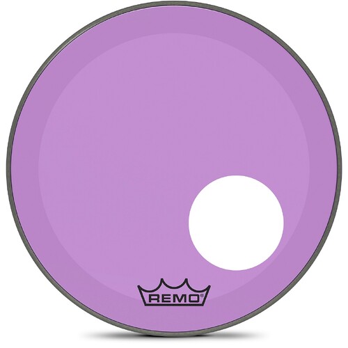 Remo 22" Powerstroke 3 Colortone Purple Bass Drum Head w/ Port