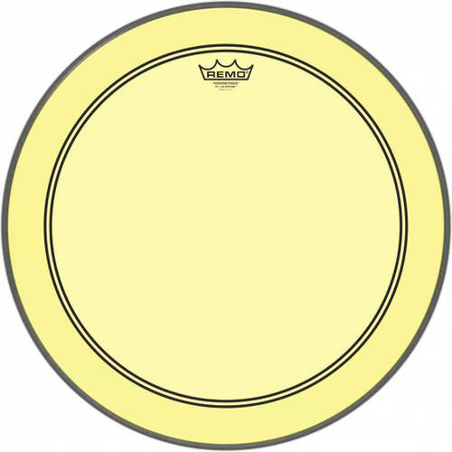 Remo 22" Powerstroke 3 Colortone Yellow Bass Drum Head 