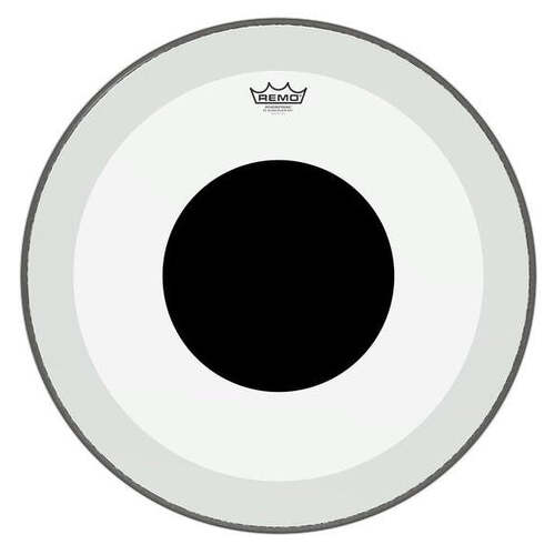 Remo Powerstroke 3 Clear 24” w/ Black Dot Bass Drumhead