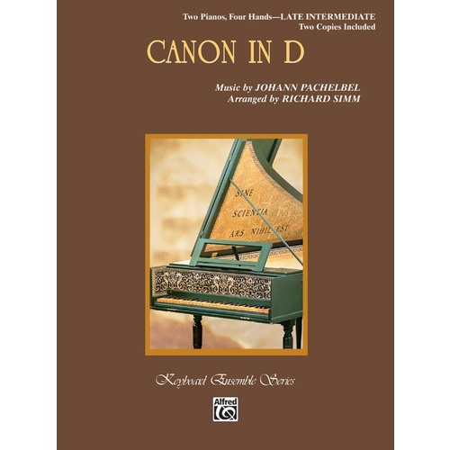 Canon in D Late Intermediate Piano Sheet Music 2P4H