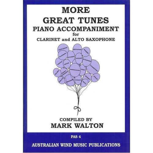 More Great Tunes Alto Sax/Clarinet Piano Accompaniment (Softcover Book)