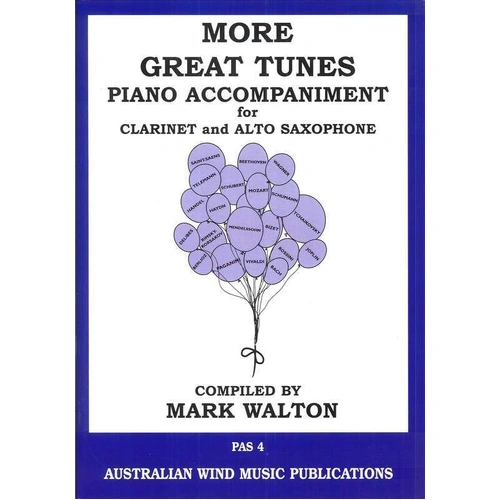 More Great Tunes Alto Sax & Clarinet Piano Accompaniment by Mark Walton