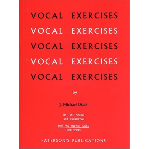 Diack - Vocal Exercises Low And Medium Voices (Softcover Book)