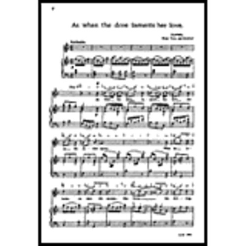As When The Dove Laments Her Love Sop/Piano Book