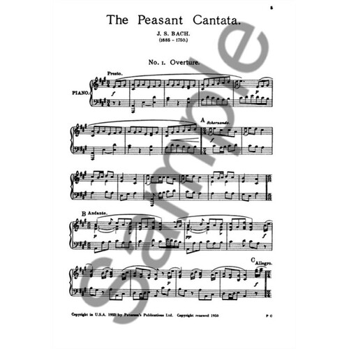 Bach Peasant Cantata SATB Ed.Diack(Arc)