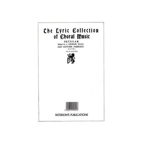 Hutchinson Old Mother Hubbard SATB