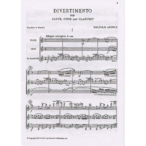 Arnold Divertimento Score