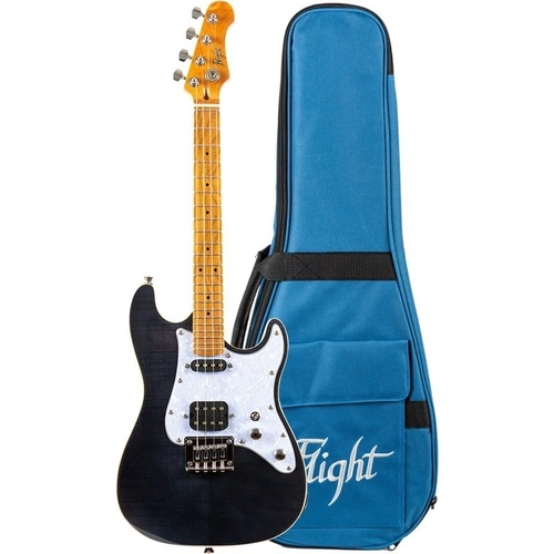 Flight Pathfinder Electric Tenor Ukulele Black Solid Body