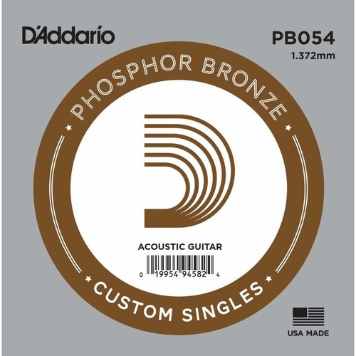 5 x D'Addario PB054 single phosphor bronze strings