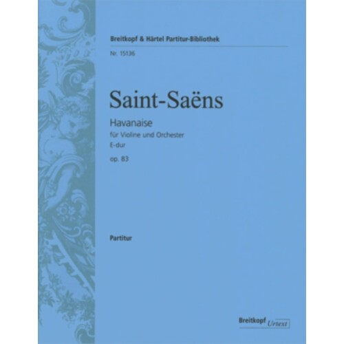 Saint-Saens - Havanaise Op 83 Study Score (Softcover Book)