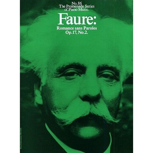 Faure: Romance Sans Paroles Op 17 No 2 Piano Book