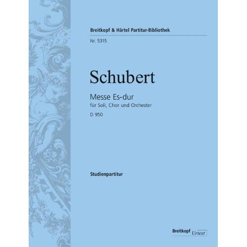 Schubert - Mass E Flat Maj D 950 Study Score (Softcover Book)